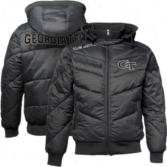 Georgia Tech Yellow Jackets Charcoal Insulator Full Zip Hoody Jacket