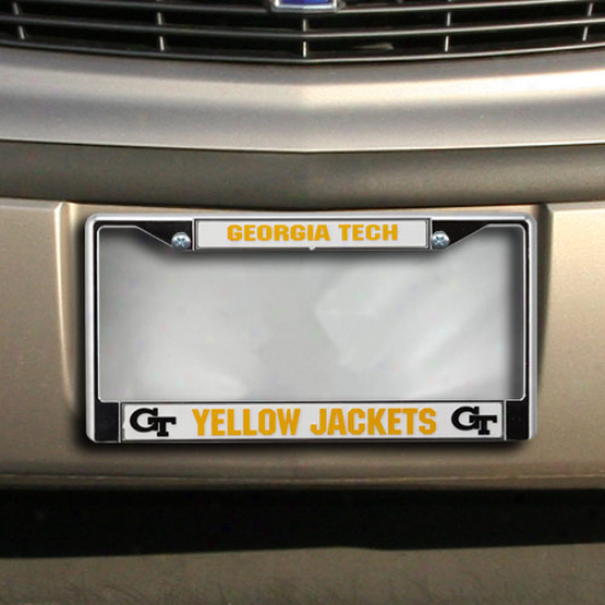 Georgia Tech Yellow Jackets Chrome License Plate Frame