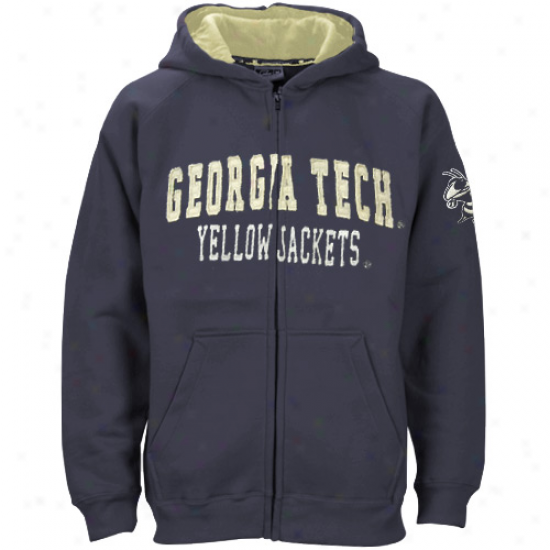 Georgia Tech Yellow Jackets Preschool Navy Blue Ranger Full Zip Hoody Sweatshirt