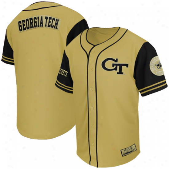 Georgia Tech Yellow Jackets Rally Baseball Jersey - Gold