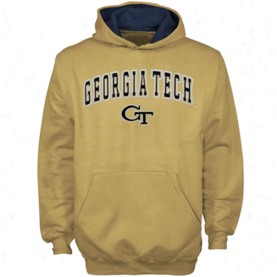 Georgia Tecu Yellow Jackets Boy Gold Automatic Hoody Sweatshirt