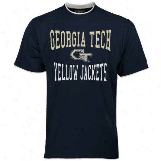 Georgia Tech Yellow Jackets Youth Navy Blue Double Layer T-shirt