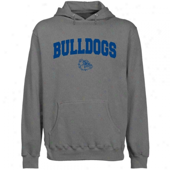 Gonzaga Bulldogs Gunmetal Mascot Arch Lightweight Pullover Hoody