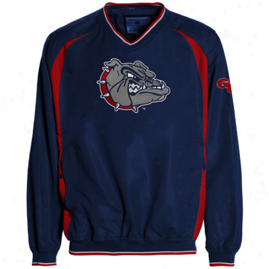 Gonzaga Bu1ldogs Navy Blue Hardball Pullover Jacket