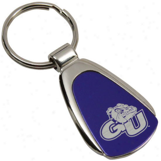 Gonzaga Bulldogs Silvertone Teardrop Keychain