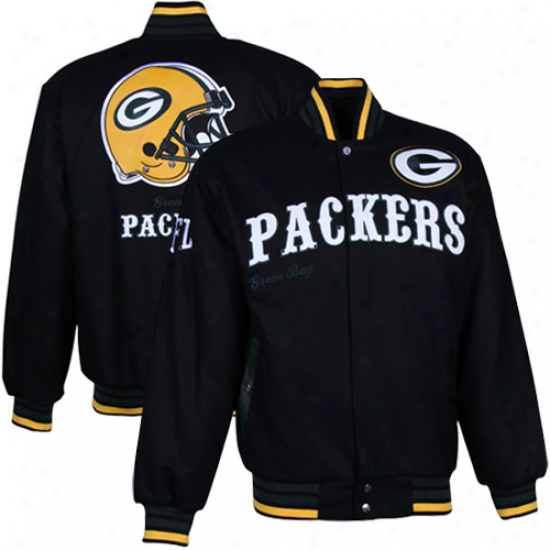 Green Bay Packers Black First Down Jacket