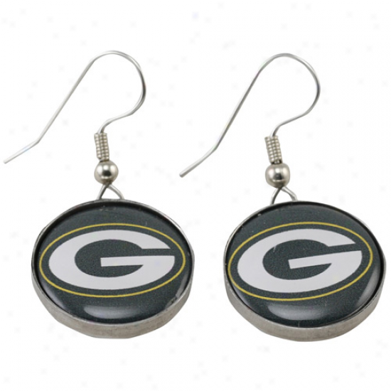 Green Desperation Packers Team Logo Charm Drop Earrings