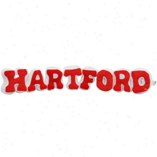 Hartford Hawks Scarlet-whit Plush Spirit Name Pillow