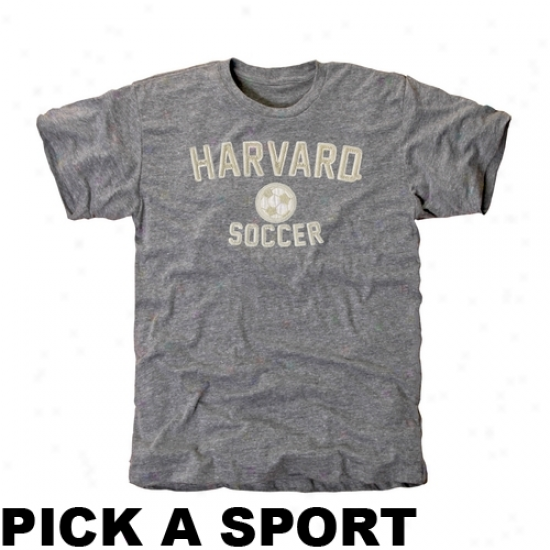 Harvard Crimson Legacy Tri-blend T-shirt - Ash