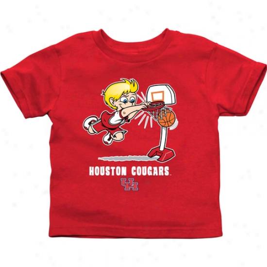 Houston Cougars Toddlet Boys Basketball T-shirt - Red