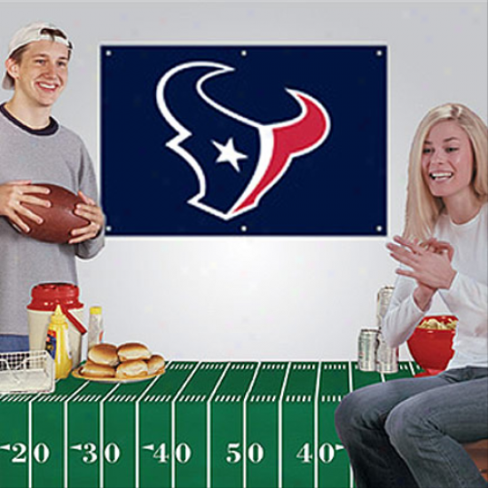 Houston Texans Fan Banner & Tablecloth 2-plece Football Party Kit