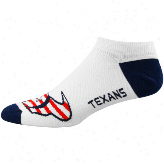 Houston Texans White Patriotic Ankle Socks