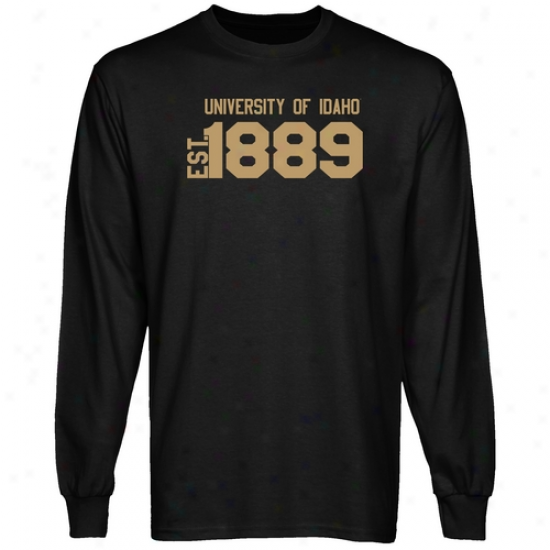 Idaho Vandals Black Est. Date Long Sleeve T-shirt