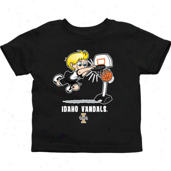 Idaho Vandals Toddler Boys Basketball T-shirt - Black