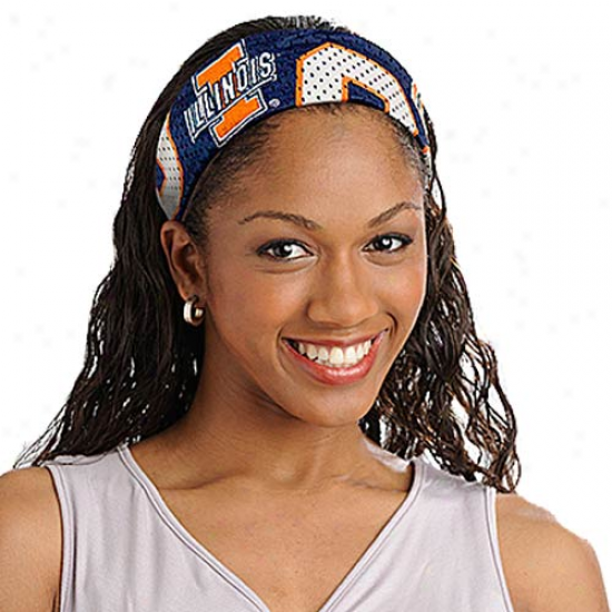 Illinois Figyting Illini Ladies Navy Blue Fanband Jersey Headband