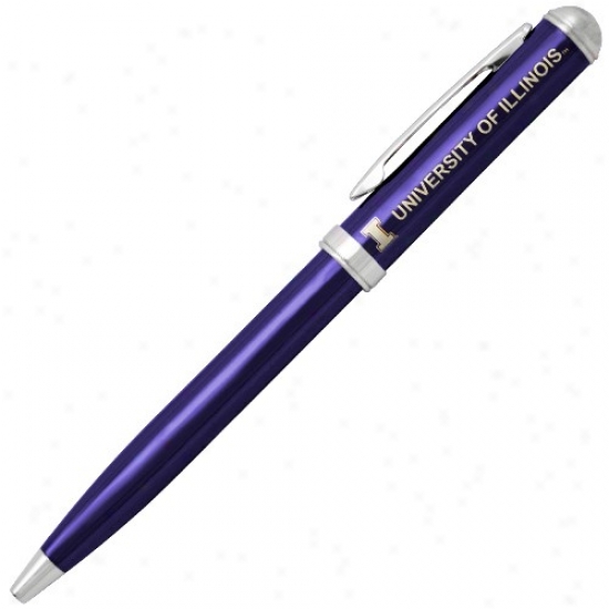 Illinois Fighting Ilkini Navy Livid Click Action Gel Ink Pen