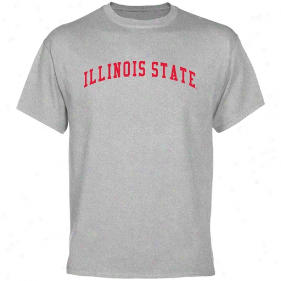 Illinois Statee Redbirds Basic Arch T-shirt - Ash