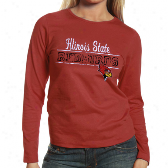 Illinois Statr Redbirds Ladies Uprising Long Sleeve T-syirt - Cardinal