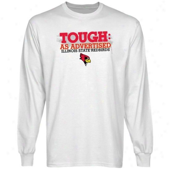 Illinois State Redbirds White Viewed like Advertised Long Sleeve T-shirt