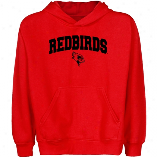 Illinois State Redbirds Youth Red Logo Arch Pullover Hoody