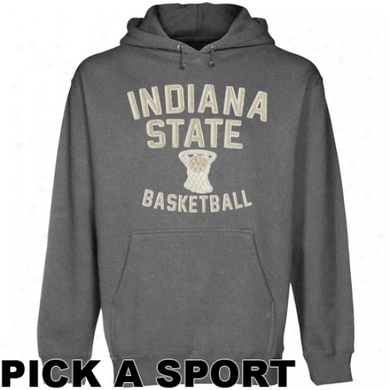 Indiana State Sycamores Legacy Pullover Hoodie - Gunmrtal