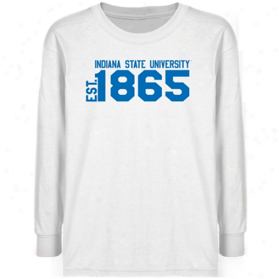 Indiana State Sycamores Youth White Est. Date T-shkrt