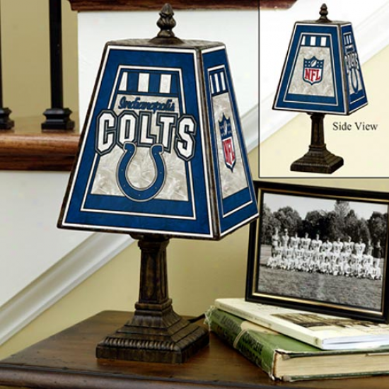 Indianapolis Colts Art-glass Table Lamp