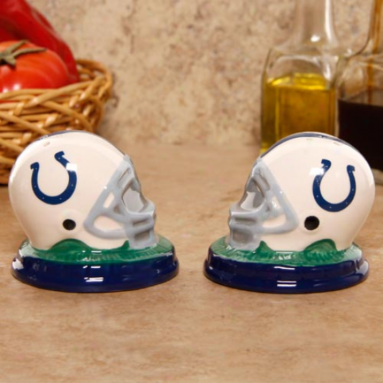 Indianapolis Colts Ceramic Helmet Sal & Pepper Shakers