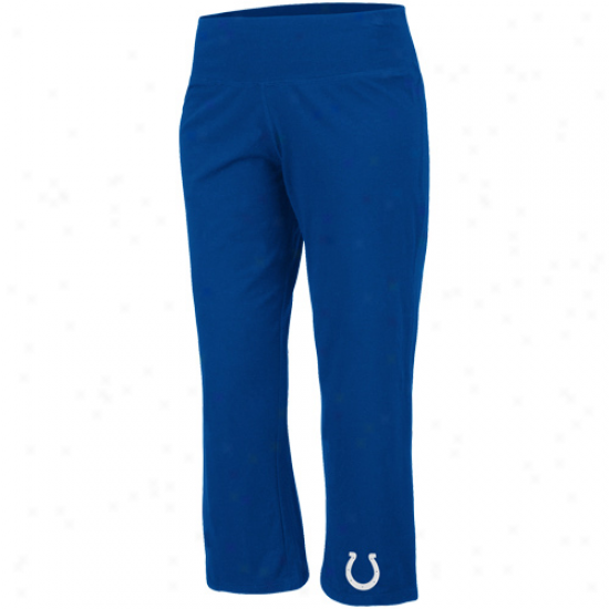 Indianapolis Colts Ladies Royal Blue Classic Stretc hCropped Pats