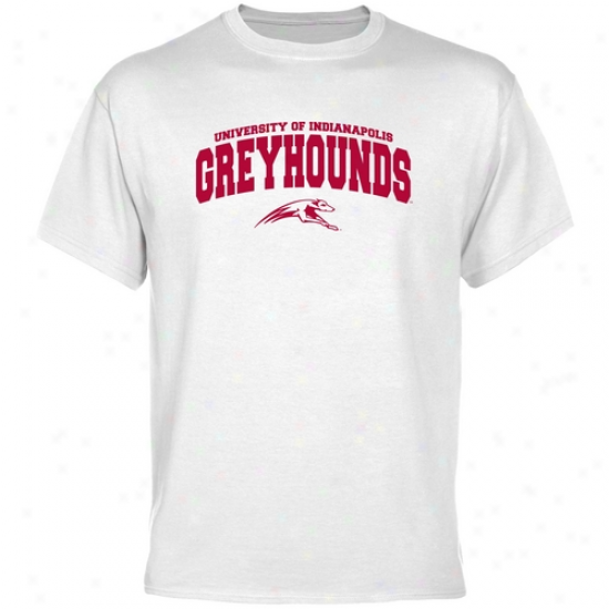 Indianapolis Grehhounds White Logo Bend  T-shirt