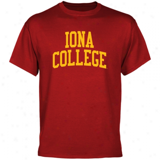 Iona College Gaels Basic Arch T-shirt - Cardinal