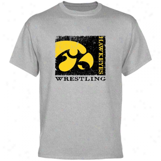 Iowa Hawkeyes Ash Sport Stamp T-shirt