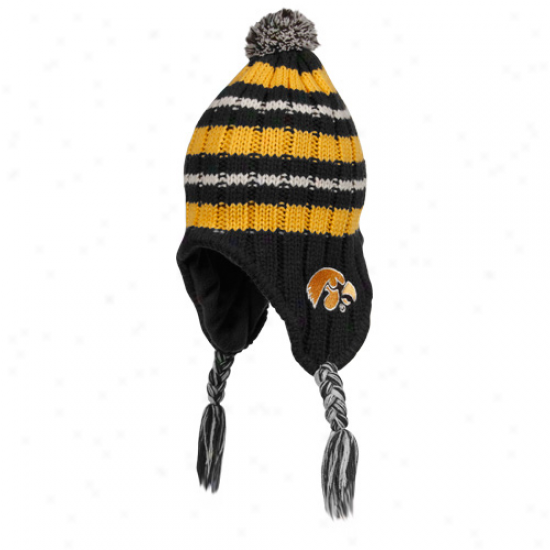 Iowa Hawkeyes Infant/toddler Black Iceberg Ski-knit Beanie