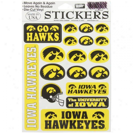 Iowa Hawkeyes Small Team Sticker Sheet