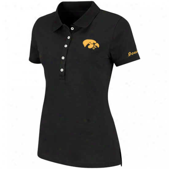 Iowa Hawkeyes Women's Vision Polo - Black