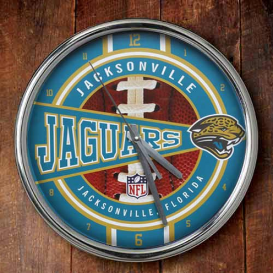 Jacksonville Jaguars 12'' Chrome Clock