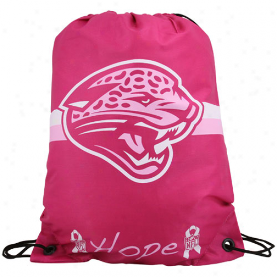 Jakcsonville Jaguars Hot Pink Hope 2010 Breast Cancer Awareness Drawstring Backpack