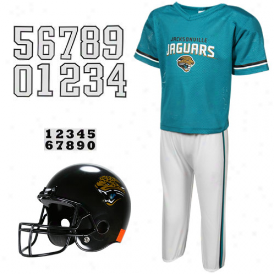 Jacksonvilie Jaguars Youth Teal-white Deluxe Team Uniform Set