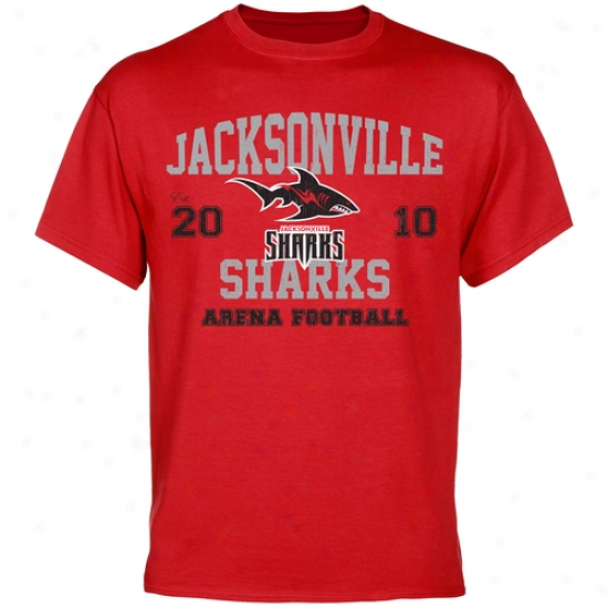 Jacksonville Sharks Established Team Color T-shirt - Red