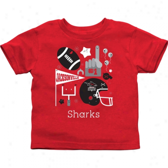 Jacksonville Sharks Infant Fanfare T-shirt - Red