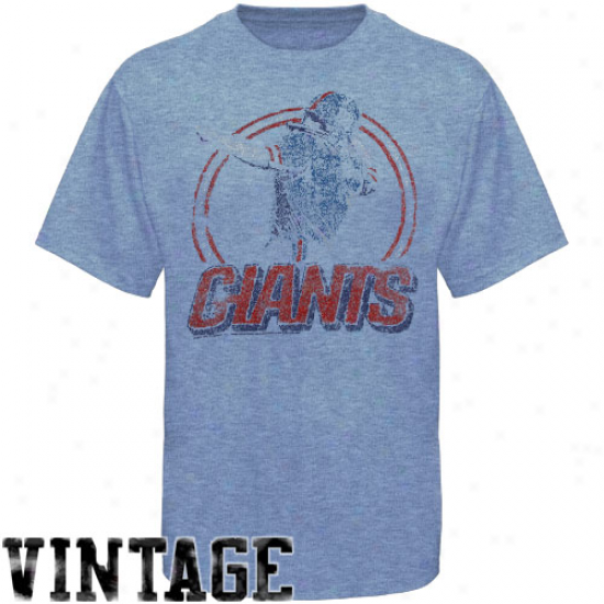 Juhk Food New York Giants Vintage Crew Premium Tri-blend T-shirt - Royal Blue