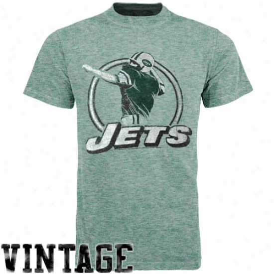 Junk Food New York Jets Vintage Crew Premium Tri-blend T-shirt - Green