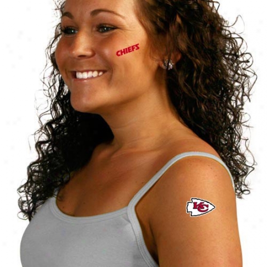 Kansas City Chiefs 8-pack aWterless Temporary Tattoos