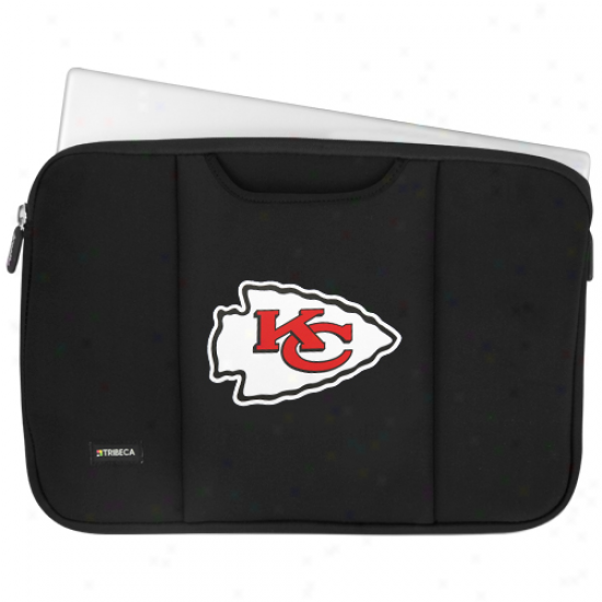 Kansas City Chiefs Black 15'' Laptop Sleeve