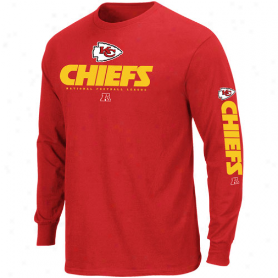 Kansas City Chiefs Primary Receiver Ii Long Sleeve T-shirt - Red