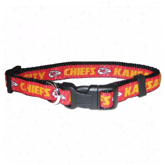 Kansas City Chiefs Red Adjustable Woven Team Pet Ring