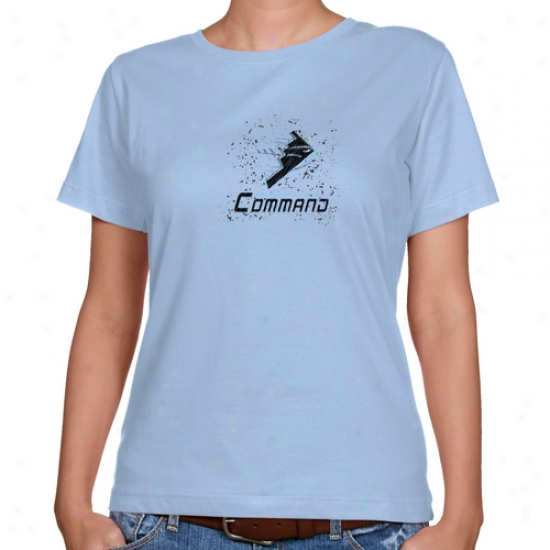 Kansas City Command Ladies Light Blue Scribble Soetch Clzssic Fit T-shirt