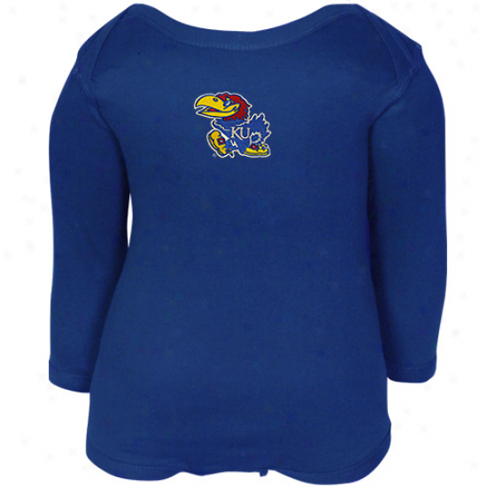 Kansas Jayhawks Infant Royal Livid Big Bambino Long Sleeve Creeper