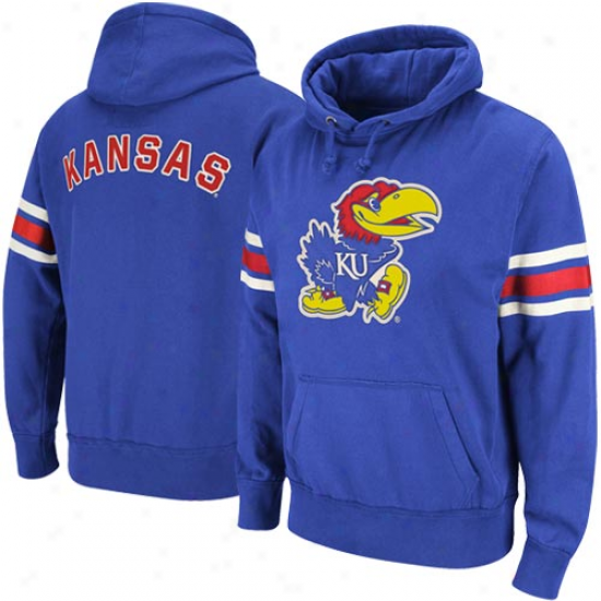 Kansas Jayhawks Royal Blue Blindside Pullover Hoodie Sweatshirt