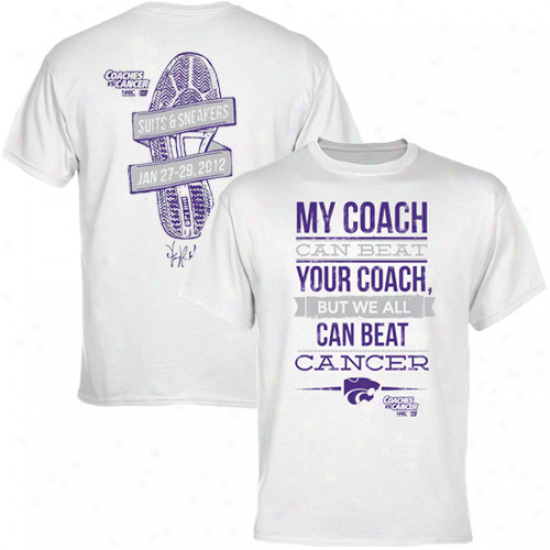 Kansas State Wildcats Coaches Vs. Cancer T-shirt - White